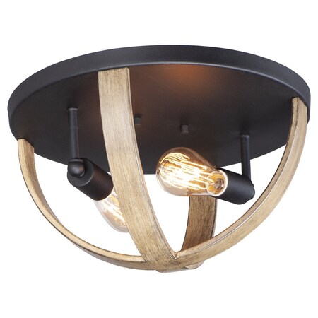 Maxim Compass 2-Light Flush Mount 27570APBK